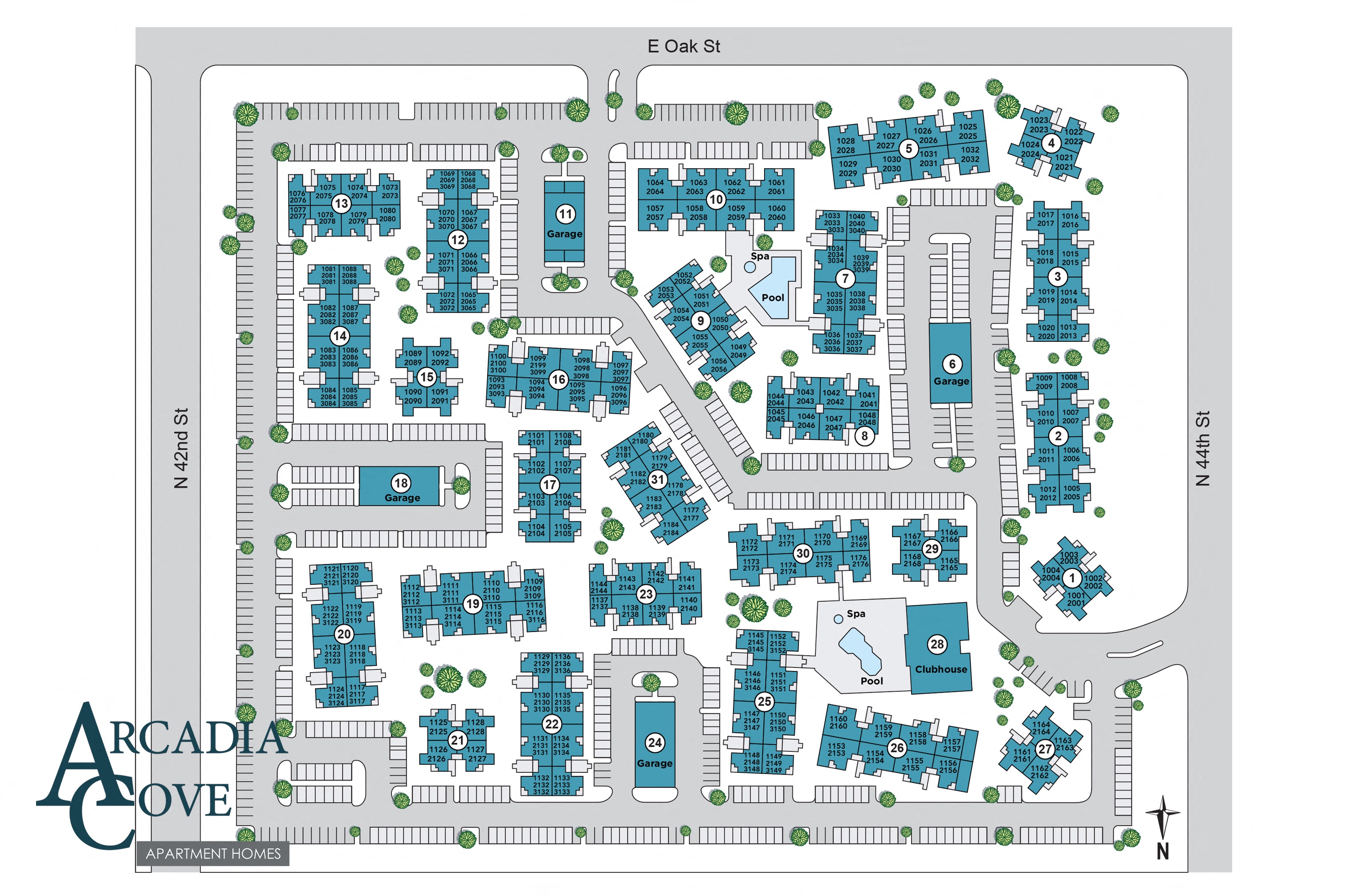 1, 2 & 3Bedroom Apartments in East Phoenix Arcadia Cove Apartments